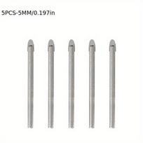 Karbido grąžtų rinkinys plytelėms ir stiklui, 5 mm,  5mm-5vnt