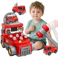 WOOPIE 2-in-1 Ugniagesių Automobilis Kūjuko Žaidimas su Priedais