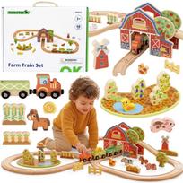 TOOKY TOY Medinis Ūkio Traukinio Rinkinys 48 detalės