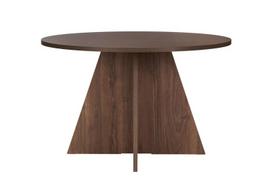 Valgomojo stalas Virella Walnut, 120x75x120 cm, riešutmedžio spalvos