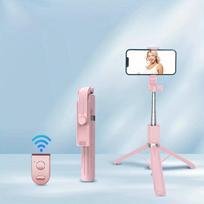 Asmenukių lazda ("Selfie sticks") Belaidis asmenukių stovas su pultu, Rožinis