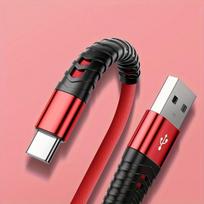 Greito įkrovimo USB-C laidas telefonams, Raudona