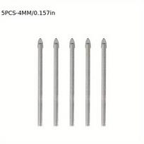 Karbido grąžtų rinkinys plytelėms, 4 mm, 5 vnt.,  4mm-5vnt