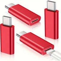4 vnt. adapterių rinkinys iPhone USB-C,  Raudona