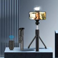 Stovas Universalus telefono selfie trikojis,  Juoda