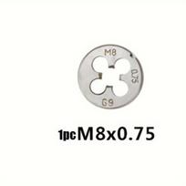 Metrinė sriegimo galvutė M8 x 0.75, sriegiklių rinkiniui,  1 PC M8X1.0
