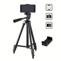 Aliumininis trikojis telefonui ir fotoaparatui, Juoda