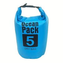 Vandeniui atsparus sausas krepšys Ocean Pack 5L, mėlynas,  Dangaus mėlynumo
