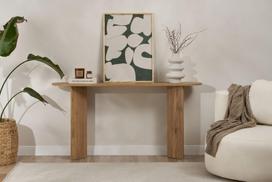 Konsolinis staliukas Sira VNT Oak, 150x35x75 cm, ąžuolo spalvos
