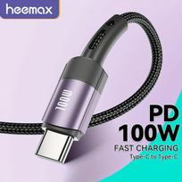 USB-C PD 100W greito įkrovimo laidas,  Violetinė