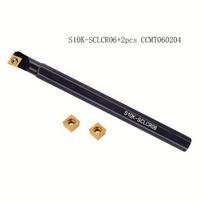 Karbido tekinimo įrankių rinkinys S10K-SCLCR06 su įdėklais, S10K-SCLCR06+2vnt CCMT060204