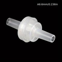 Plastikinis atbulinis vožtuvas vandeniui, dujoms, skysčiams, 6 mm