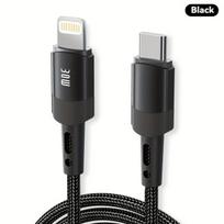 MFi USB-C Lightning laidas 1m,  Juoda