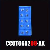 CNC tekinimo plokštelės metalo apdirbimui, 10 vnt., CCGT060208-AK