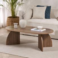 Kavos staliukas Melina Venezia Walnut, 120x60x40 cm, riešutmedžio spalvos