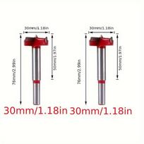 Karbidiniai trikampiai grąžtų rinkinys, 30 mm medžio apdirbimo grąžtas 2 vnt