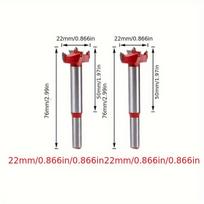 Karbidiniai trikampiai grąžtų rinkinys, 22 mm medžio apdirbimo grąžtas 2 vnt