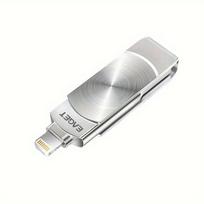 USB laikmena USB atmintinė su žaibo jungtimi,  Sidabrinis