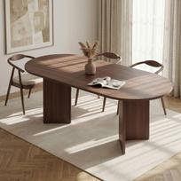 Valgomojo stalas Sorell Milano Walnut, 160x75x90 cm, riešutmedžio spalvos