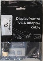 SALE OUT. Gembird DisplayPort to VGA adapter cable Black | Gembird Adapter cable | DisplayPort | VGA | DAMAGED PACKAGING