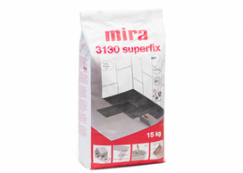 Plytelių klijai Mira 3130 SUPERFIX, visų dydžių plytelėms, aukščiausio elastingumo C2TE S2
