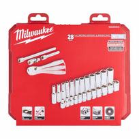 MILWAUKEE GALVUČIŲ RINKINYS 28 vnt. 1/4″ SU REKETU