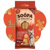 SOOPA Imbierinių meduolių skonio lazdelės šunims, Gingerbread Biscuit Dog Dental Sticks