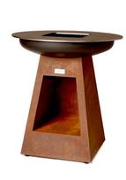 ONFIRE VCS – 100 cm aukščio „Corten“ dažytas grilis su medienos laikymo dėže