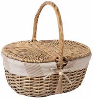 Krepšelis Home4you Willi Stripe 61046, medvilnė/gluosnis, 40 cm x 32 cm
