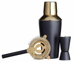 Barmeno rinkinys kokteiliams Bar Craft GB40BCSHAK3PC, aukso sp./juoda sp., 0.5 l, 3 vnt.