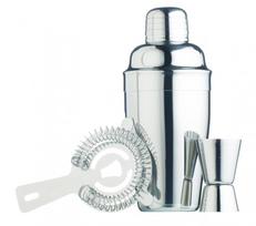 Barmeno rinkinys kokteiliams Bar Craft GB40KCDLBSET3, sidabro sp., 3 vnt.