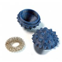 Masažinis žiedas pirštui su kamuoliuku Su Džok (Su Jok), žiedo diametras 2,4 cm - Geltonas