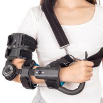 Alkūnės įtvaras su lenkimo kampo fiksacija Omax O-1680 T-Max Elbow Plus - Kairysis