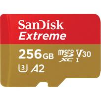 SANDISK MicroSDXC Extreme 256GB Adapter, 190MB/s, A2, C10, V30