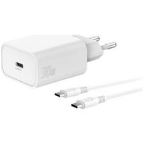 4smarts Charger Set: VoltPlug PD 30W USB-C Wall Charger + 1.5m USB-C cable, white