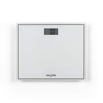 Salter 9207 WHCFEU12 Compact Glass Electronic Bathroom Scale, White