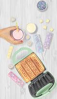 Giles & Posner EK5419NGSGRVDE Stickt Waffle Maker