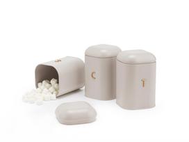 Salter BW13729OEU7 Pebble 3 Piece Canister Set Stone, Beige