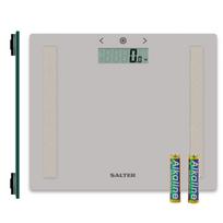 Salter 9113 GFEU12  Compact Glass Analyser Bathroom Scales, Grey