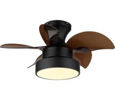 Globo 03670-LED Reguliuojamas lubinis ventiliatorius KARI LED/22W/230V 3000/4500/6000K rudas su nuotoliniu valdymu