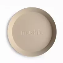 Mushie apvalios vaikiškos lėkštutės (2 vnt.) – Vanilla