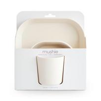 Mushie vaikiškų indų rinkinys „Square Ivory“