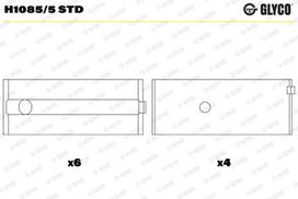 Alkūninio veleno indėklas GLYCO H1085/5 STD