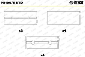 Alkūninio veleno indėklas GLYCO H1105/5 STD
