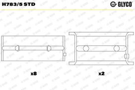 Alkūninio veleno indėklas GLYCO H783/5 STD