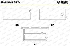 Alkūninio veleno indėklas GLYCO H1020/5 STD