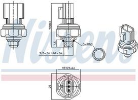 Slėgio jungiklis, oro kondicionavimas NISSENS 301077