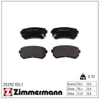 Stabdžių trinkelių rinkinys, diskinis stabdys ZIMMERMANN 25292.155.1