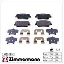 Stabdžių trinkelių rinkinys, diskinis stabdys ZIMMERMANN 25153.155.2