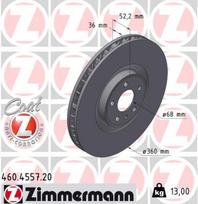 Stabdžių diskas ZIMMERMANN 460.4557.20